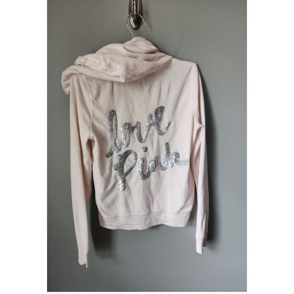 Women’s Vintage & Rare Sequin Victoria’s Secret Love Pink Sweatshirt Size Small